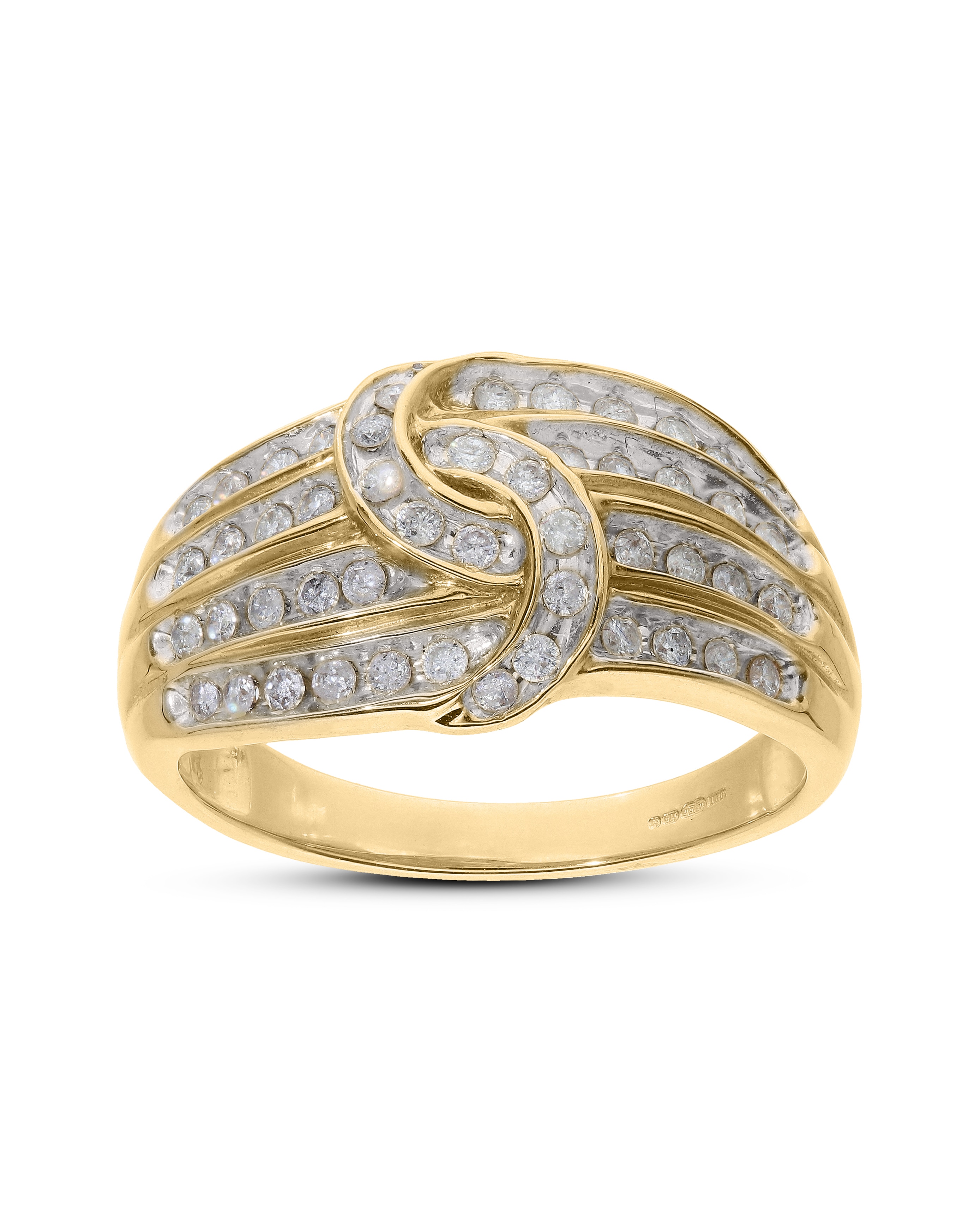 9ct Gold 1/2 Carat Diamond Knot Ring
