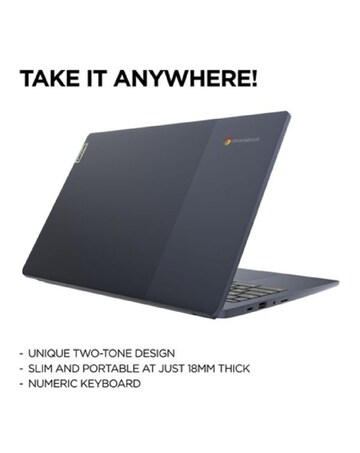 Lenovo IdeaPad Slim 3 Chromebook - 15.6in Intel Celeron 128GB - Blue