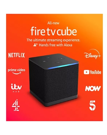 Amazon Fire TV Cube 4K Ultra HD Streaming Media Player with Alexa (2022)