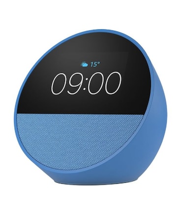 Amazon Echo Spot Smart Alarm Clock with Alexa - Blue