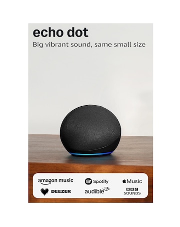 Amazon Echo Dot (5th Gen) Smart Speaker with Alexa - Charcoal