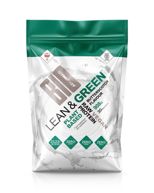 Bio-Synergy Lean & Green Vegan Protein Powder Butterscotch - 908g