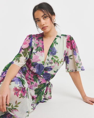 Hope & Ivy Pricilla Wrap Maxi Dress