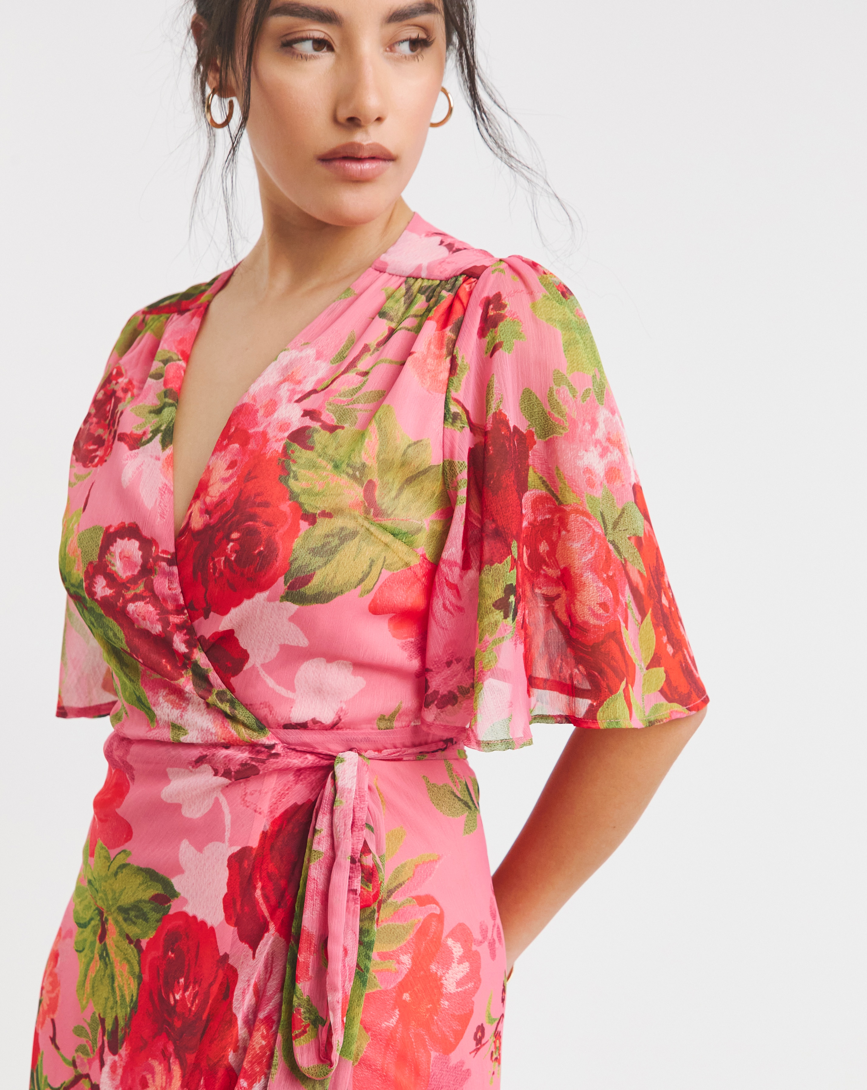 Hope & Ivy Roxanne Wrap Maxi Dress | JD Williams