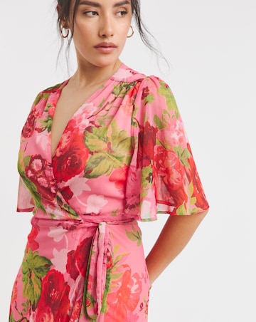 Hope & Ivy Roxanne Wrap Maxi Dress