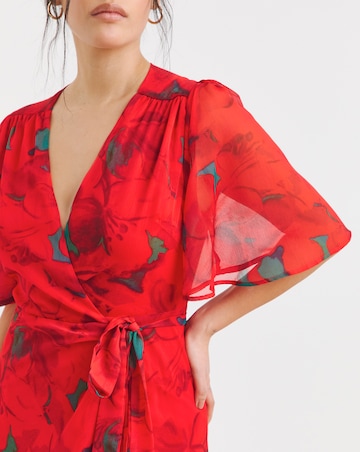 Hope & Ivy Delia Maxi Wrap Dress