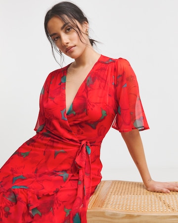 Hope & Ivy Delia Maxi Wrap Dress