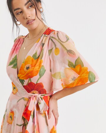 Hope & Ivy Nola Maxi Wrap Dress