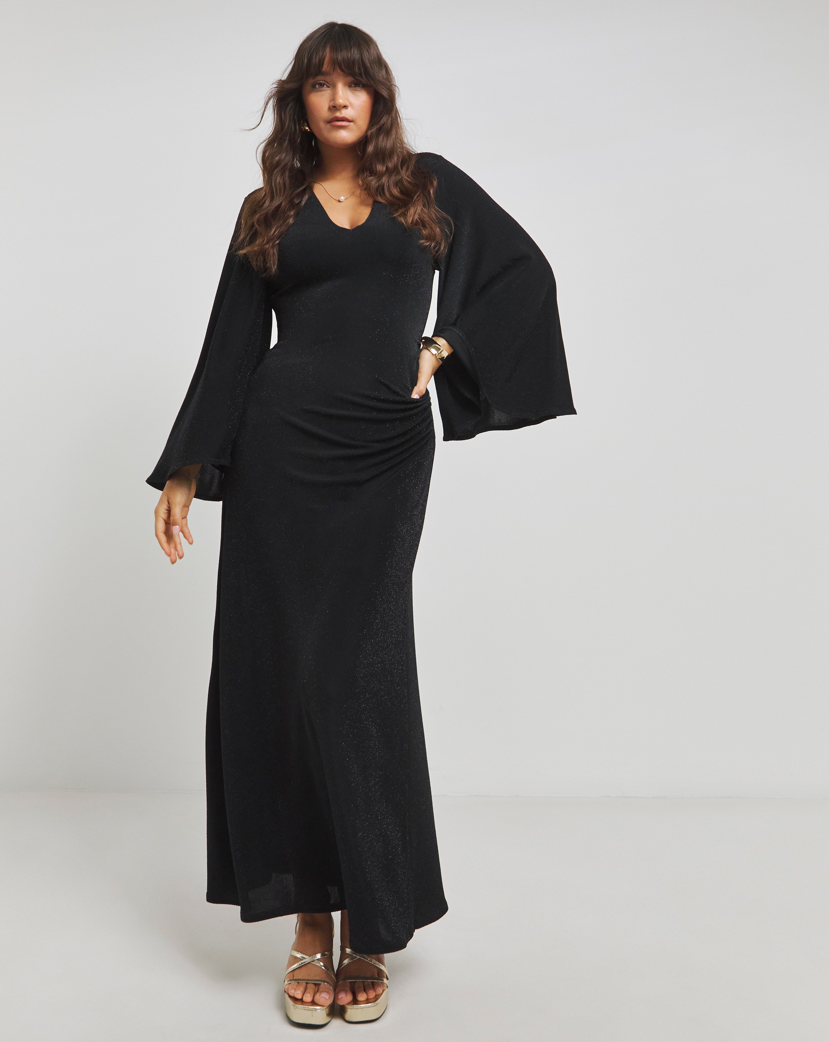 Flounce London Sparkle Jersey Maxi Dress