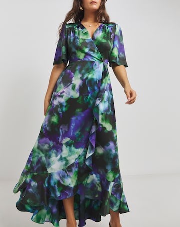 Flounce London Wrap Maxi Dress