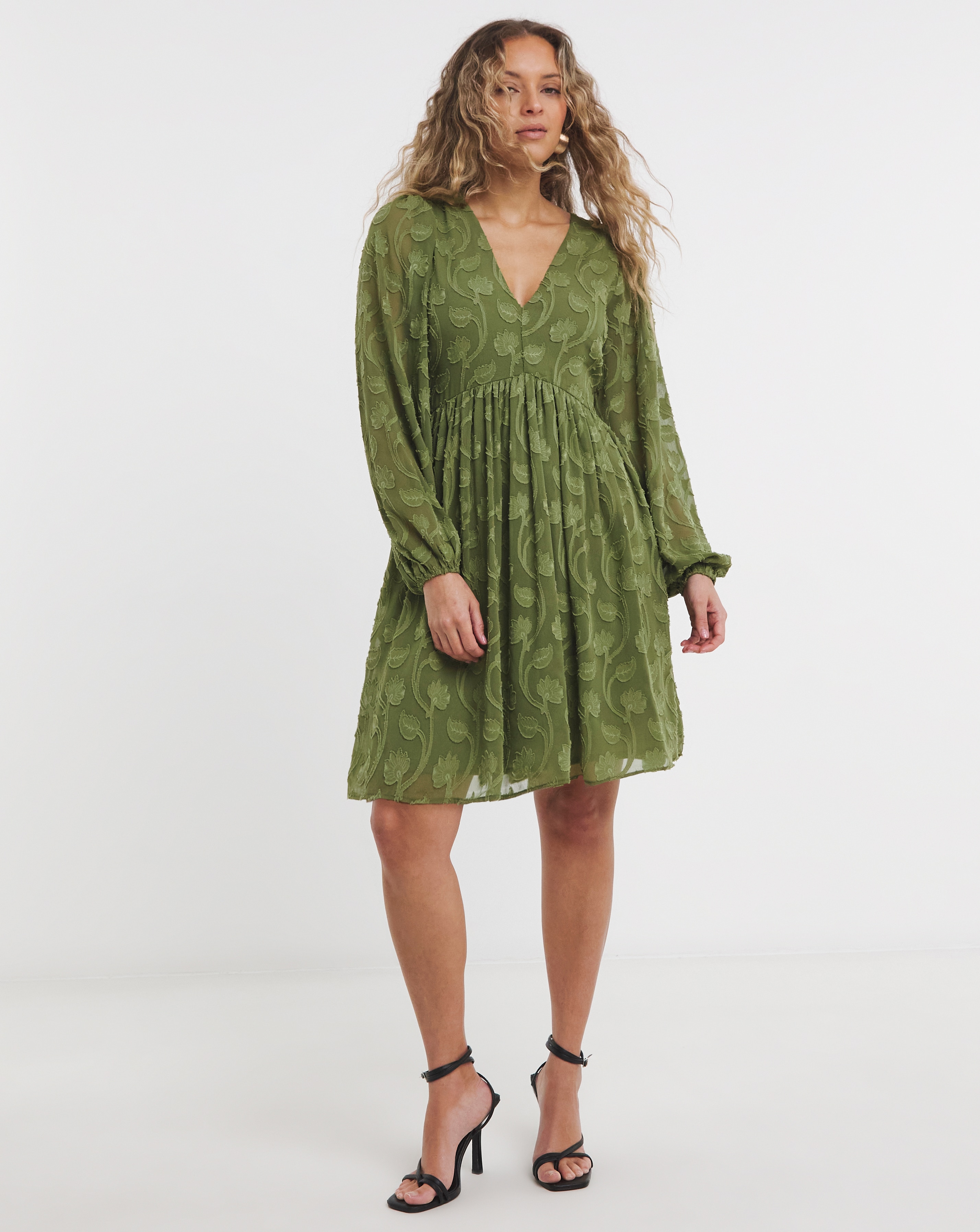 Lovedrobe Puff Sleeve Mini Dress