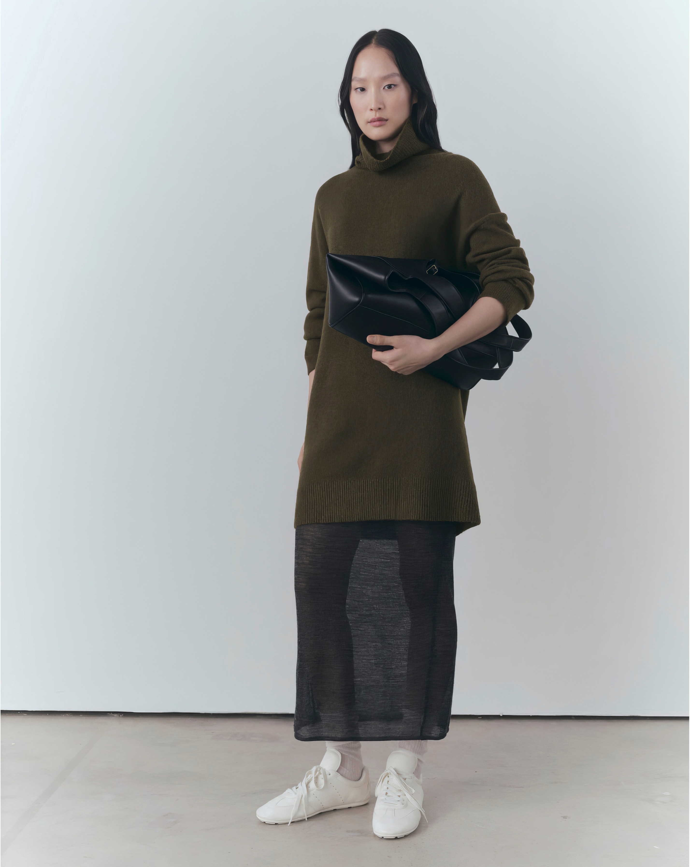 Mango Short Knitted Turtleneck Dress