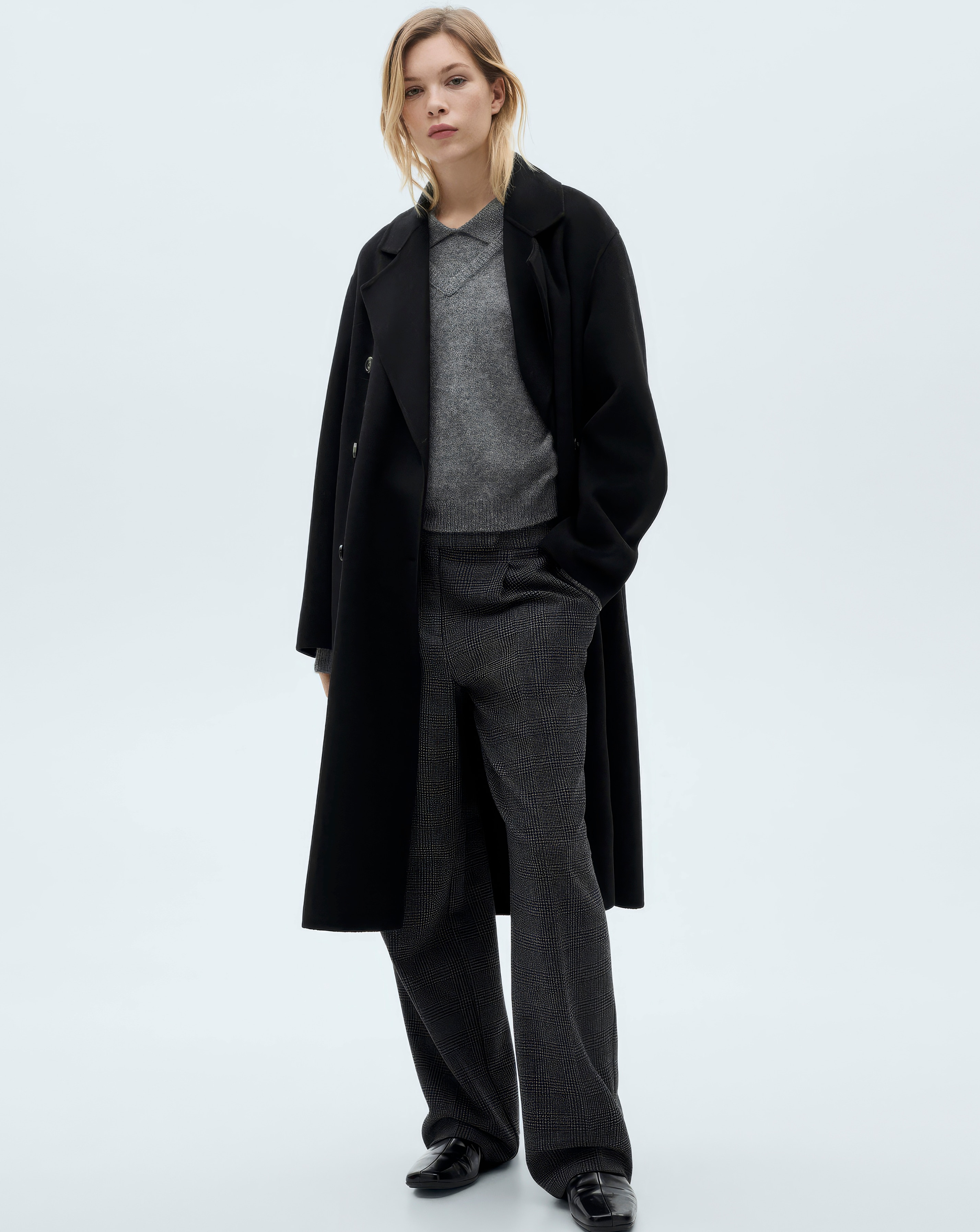 Mango Double Breasted Wool Coat