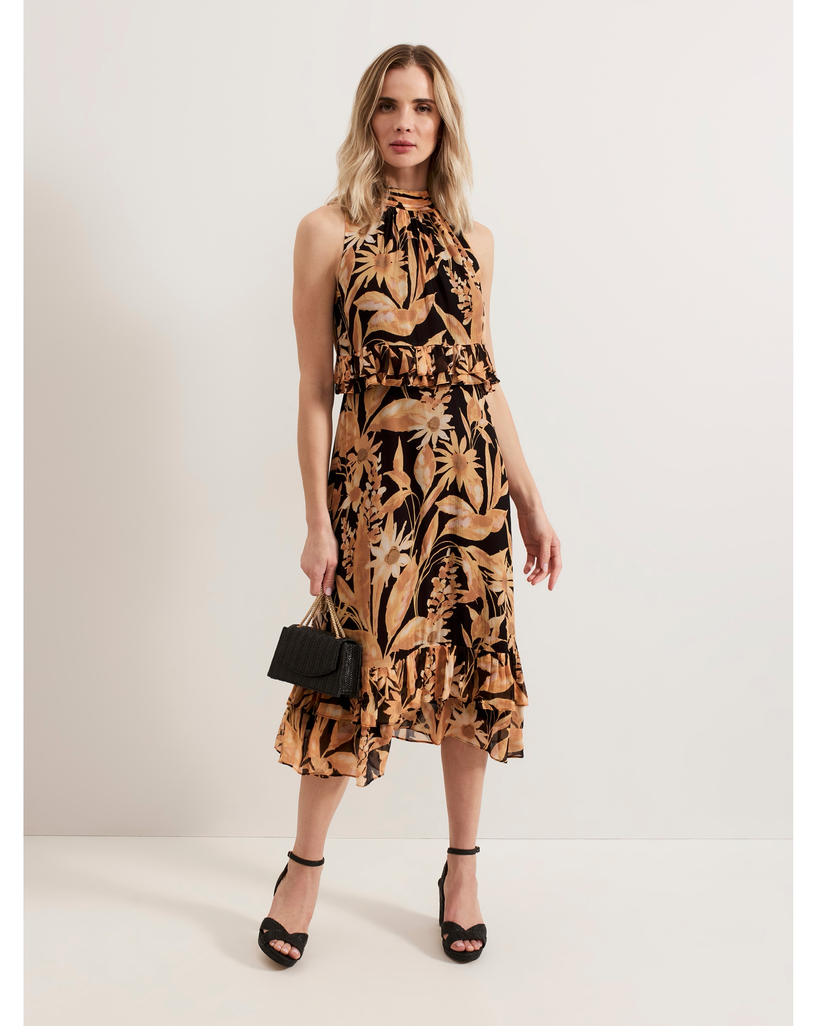 Phase Eight Printed Double Layer Dress