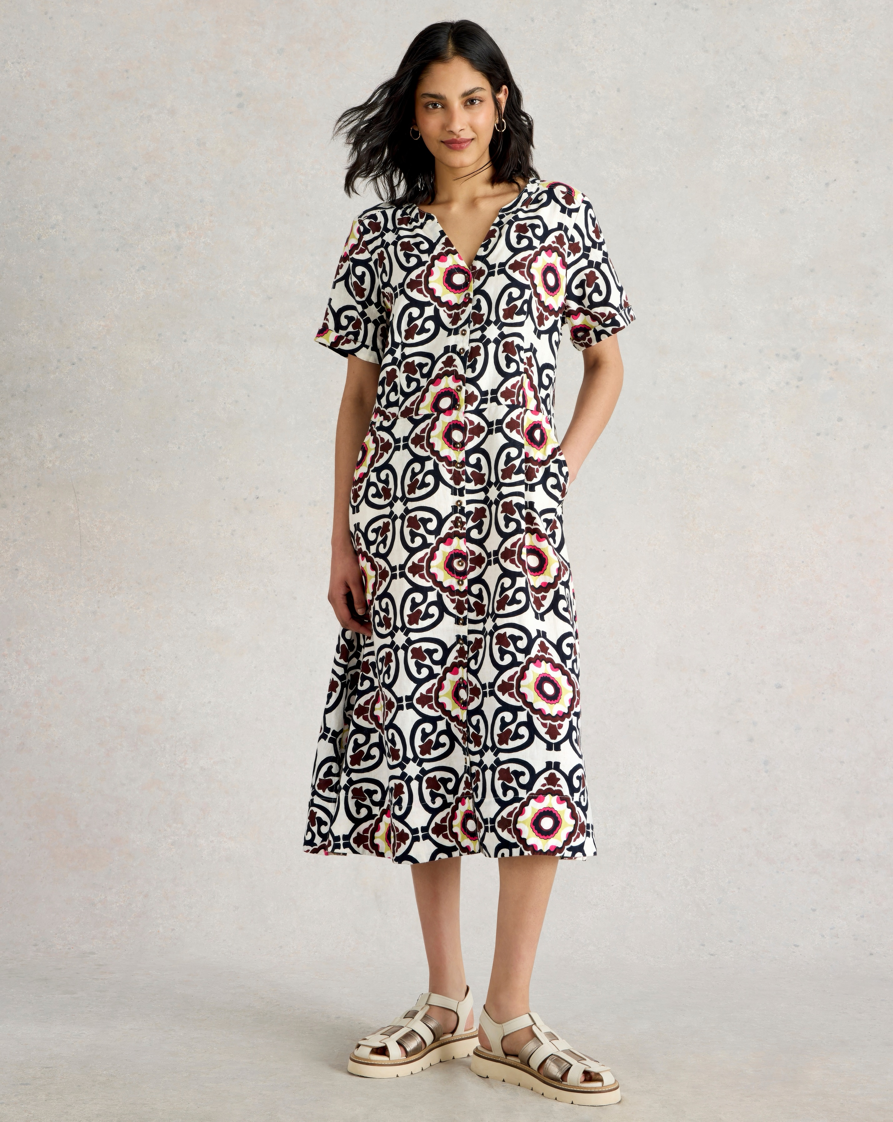 White Stuff Iris Linen Dress