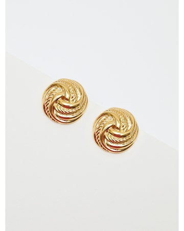 Jon Richard Vintage Inspired Gold Plated Knot Clip Earrings