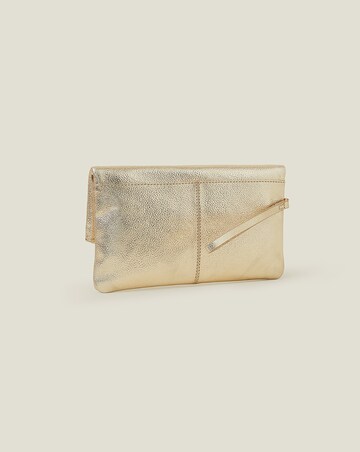 Accessorize Leather Metallic Clutch