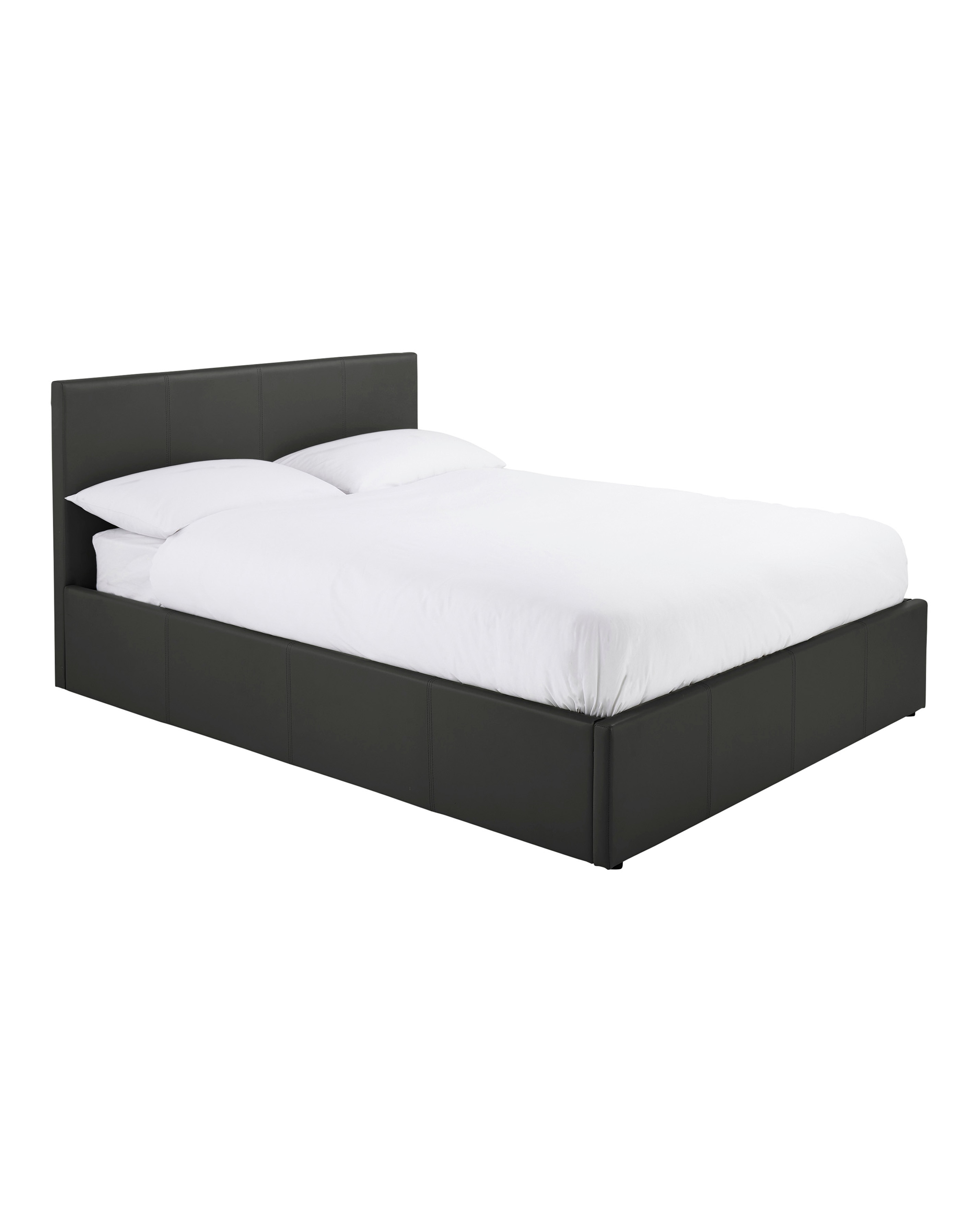 Hayden Leather Ottoman Bed with Mattress