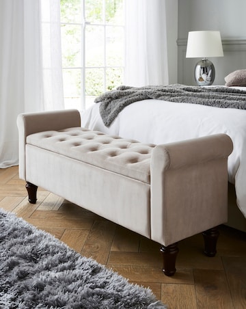 Kingston Velvet Storage Ottoman