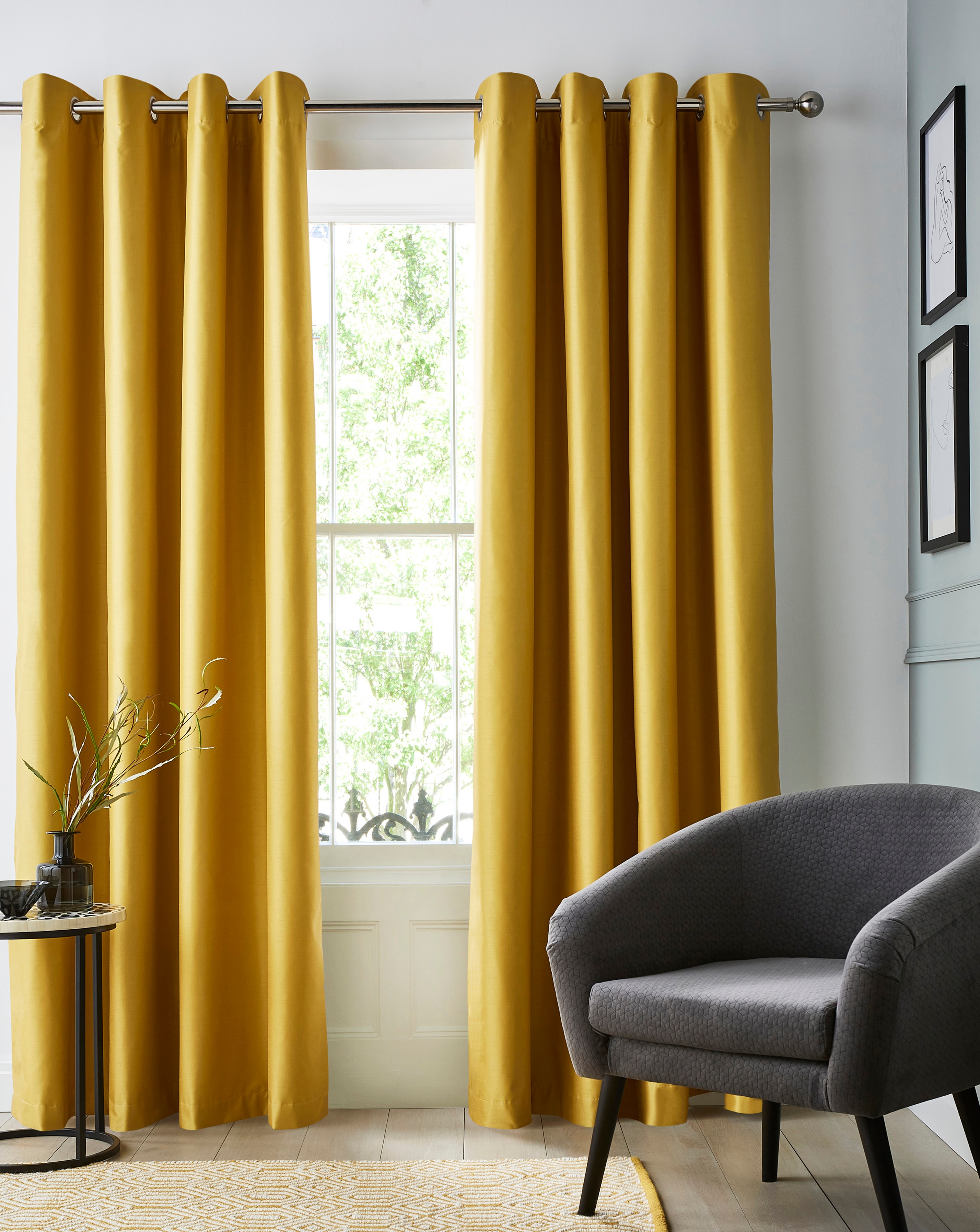 Faux Silk Blackout Curtains