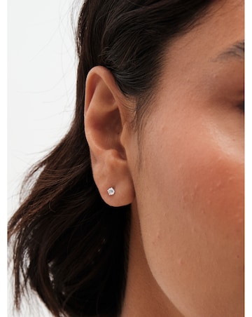 Simply Silver Sterling Silver 925 Cubic Zirconia Round Studs- Pack of 3