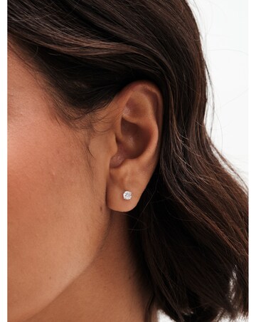 Simply Silver Sterling Silver 925 Cubic Zirconia Round Studs- Pack of 3