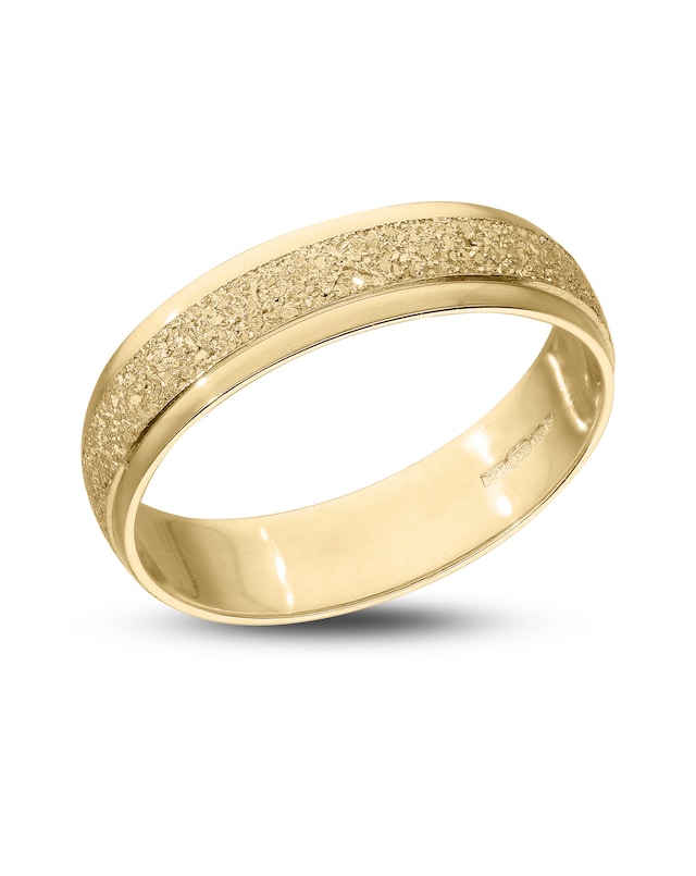 9CT Gold Sparkle 4mm Wed Band