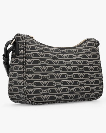 Emporio Armani Lilly Logo Black Baguette Bag