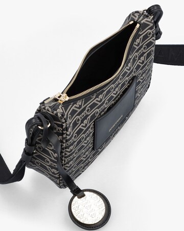 Emporio Armani Lilly Logo Black Baguette Bag