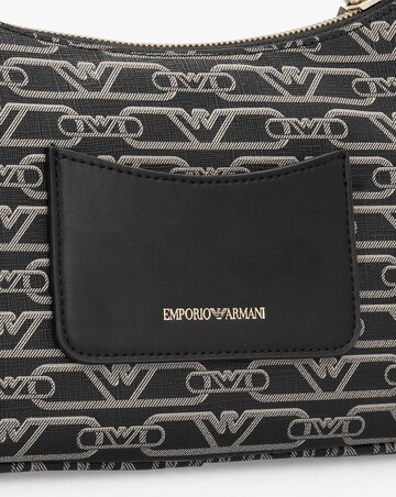 Emporio Armani Lilly Logo Black Baguette Bag