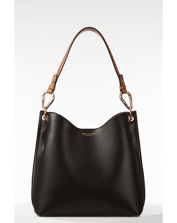 Luella Grey Phoebe Black/Tan Hobo Tote