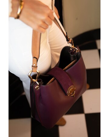 Luella Grey Alexi Plum/Tan Hobo Tote
