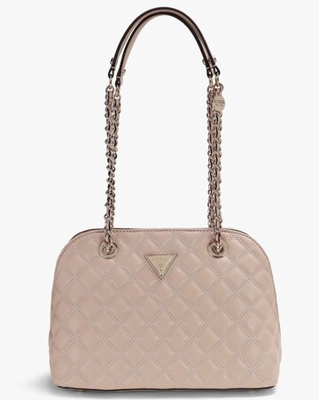 Guess Dome Light Beige Quilted Shoulder Bag