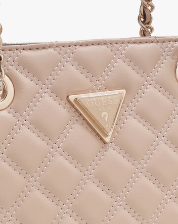 Guess Dome Light Beige Quilted Shoulder Bag