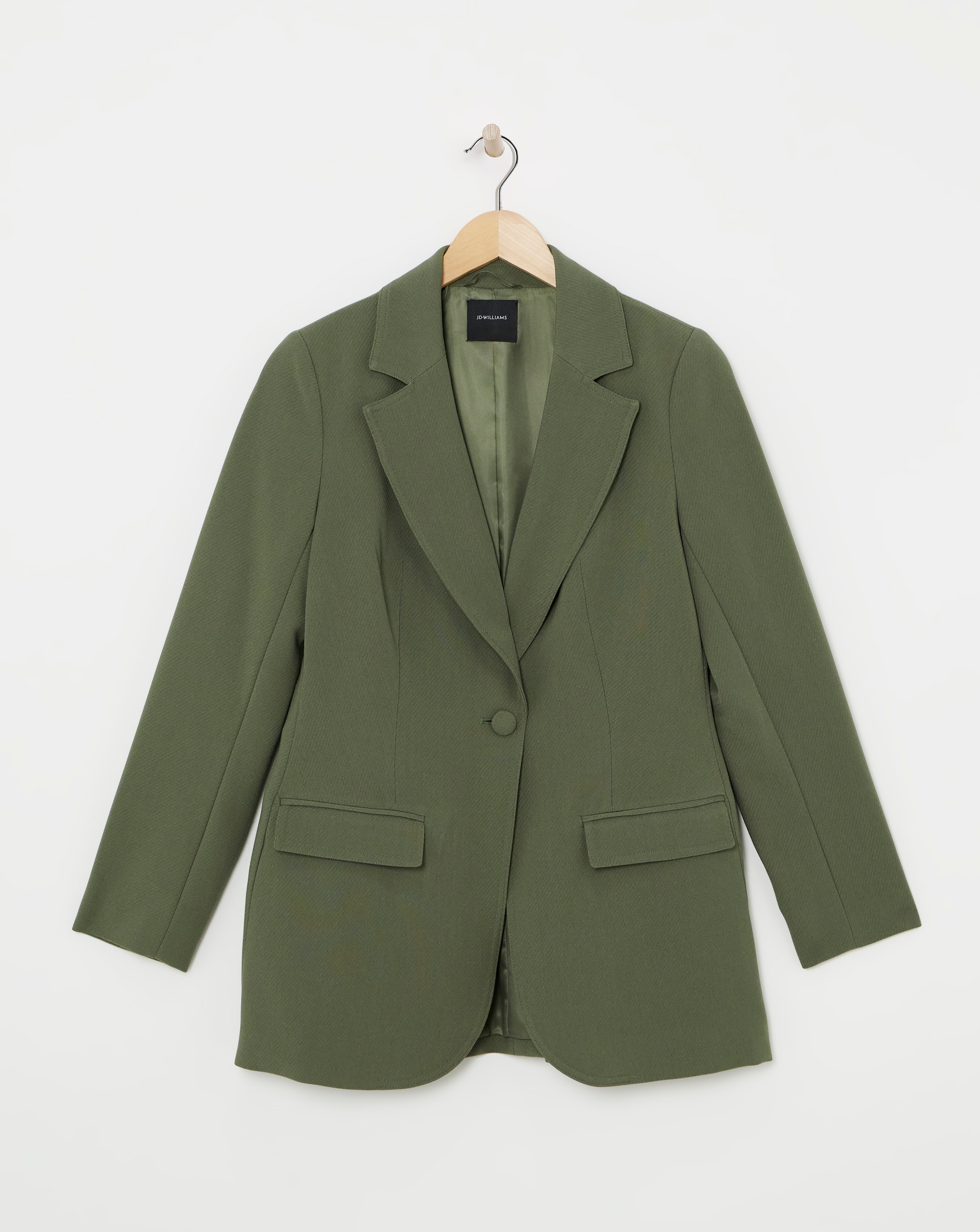 Straight Fit Twill Blazer