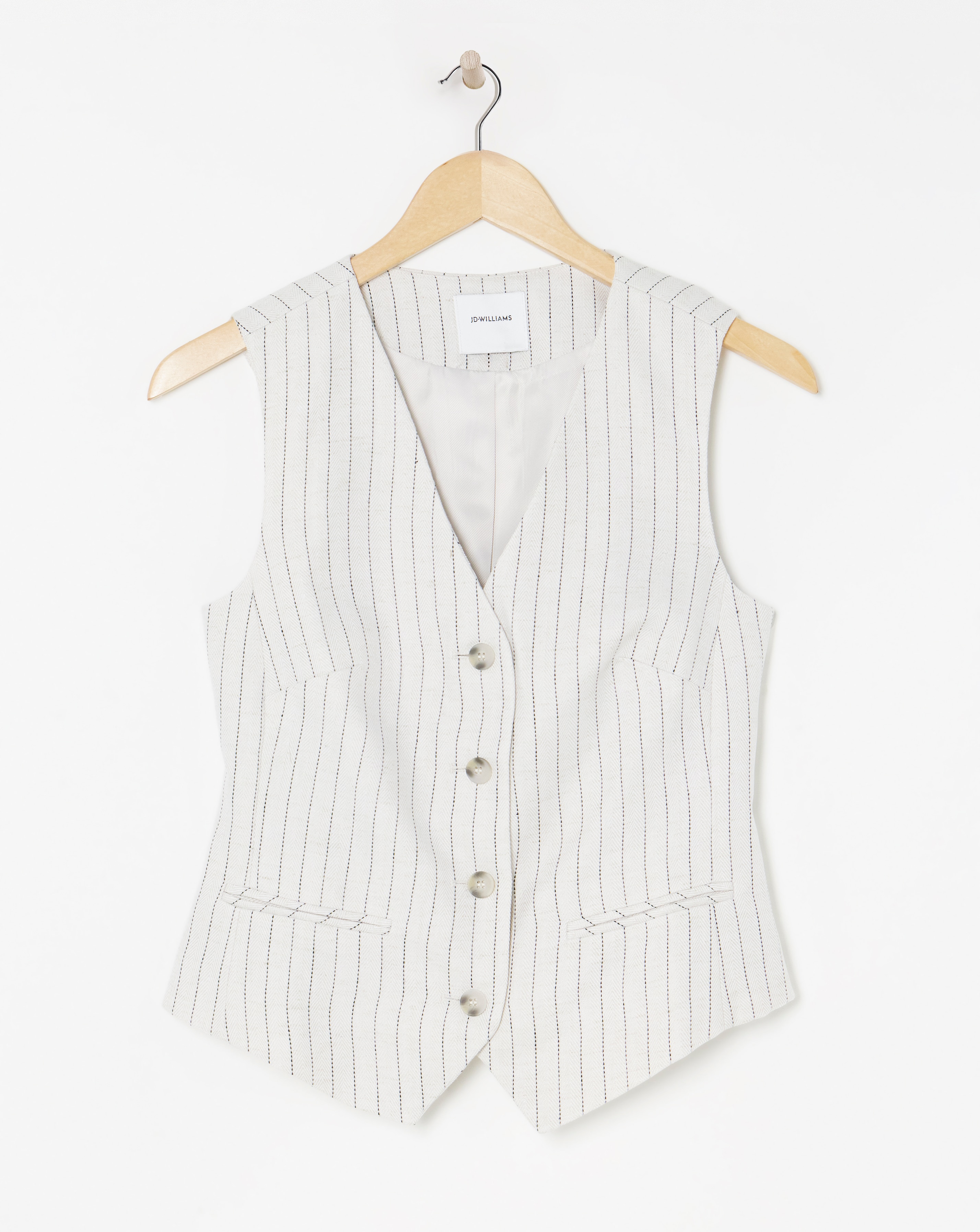Pinstripe Linen Waistcoat