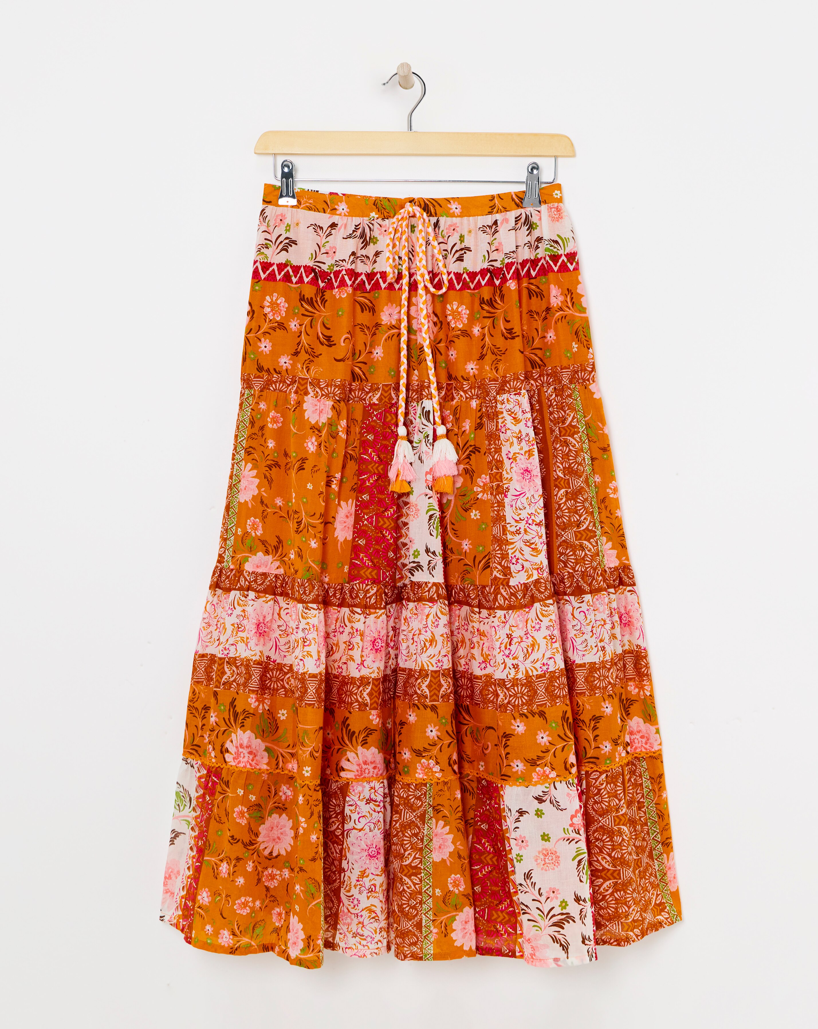 Joe Browns Perfect Patchwork Tassel Tie Skirt