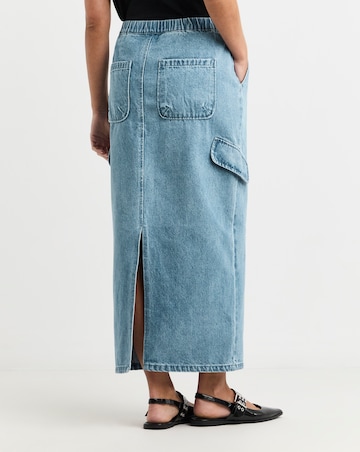 Parachute Denim Maxi Skirt